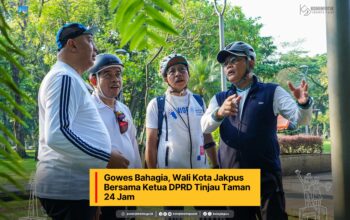 Gowes Bahagia, Wali Kota Jakpus Bersama Ketua DPRD Tinjau Taman 24 Jam