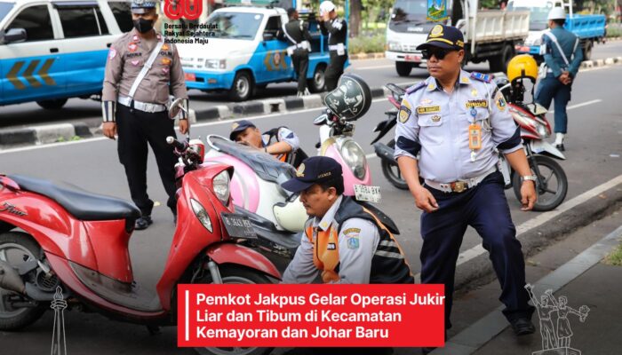Pemkot Jakpus Gelar Operasi Jukir Liar dan Tibum di Kecamatan Kemayoran dan Johar Baru 