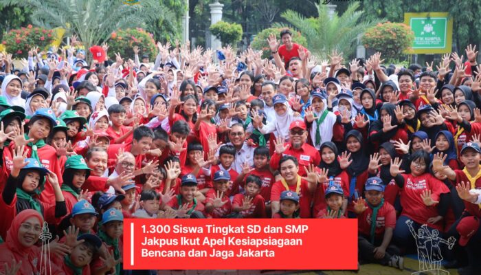 1.300 Siswa Tingkat SD dan SMP Jakpus Ikut Apel Kesiapsiagaan Bencana dan Jaga Jakarta