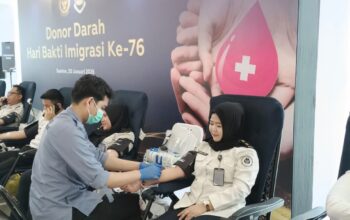 Peduli Kemanusiaan, Lapas Perempuan Kelas IIA Tangerang Ikut Donor Darah Peringati Hari Bhakti Imigrasi ke-76