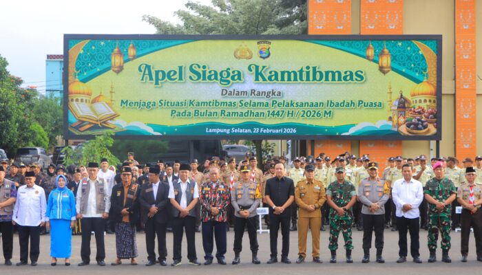 Apel Siaga Kamtibmas, Polda Lampung Jamin Keamanan Bulan Suci Ramadan 1447 Hijriah