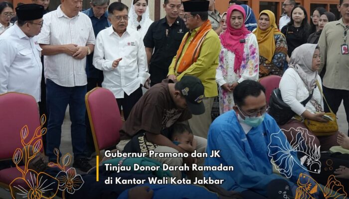 Gubernur Pramono dan Ketua PMI Jusuf Kalla Tinjau Donor Darah Ramadan