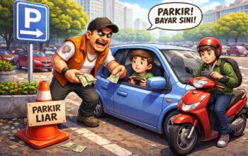 Diduga Ada Pungli, Parkir Liar di Sekitar Kantor Wali Kota Jakbar Resahkan Masyarakat