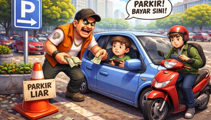 Diduga Ada Pungli, Parkir Liar di Sekitar Kantor Wali Kota Jakbar Resahkan Masyarakat