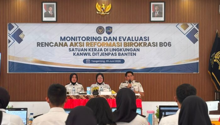 Lapas Perempuan Kelas IIA Tangerang Terima Kunjungan Kerja Kakanwil Ditjenpas Banten dan Gelar Monitoring Evaluasi Reformasi Birokrasi