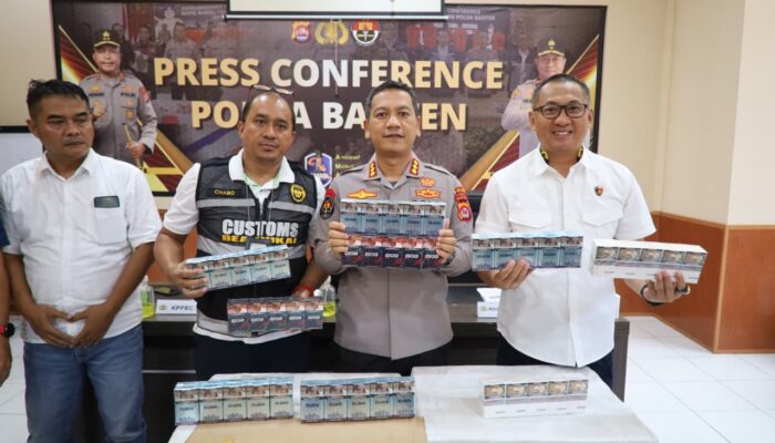 Polda Banten Ungkap Peredaran Rokok Tanpa Pita Cukai, Amankan 89 Bal Rokok Ilegal